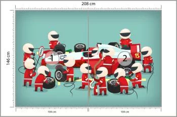 Fototapeta Pit Stop Bolidu F1 - obrazek 3