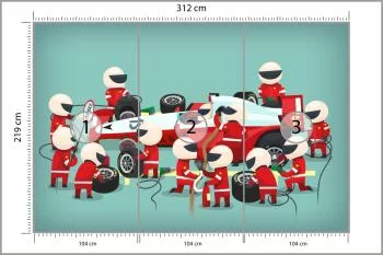 Fototapeta Pit Stop Bolidu F1 - obrazek 3