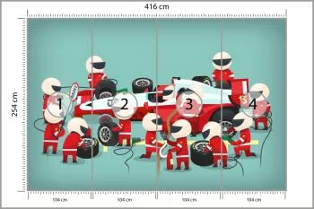 Fototapeta Pit Stop Bolidu F1 - obrazek 3