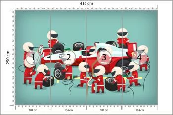 Fototapeta Pit Stop Bolidu F1 - obrazek 3