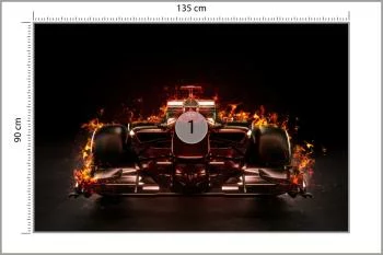 Fototapeta Płonący Bolid F1 - obrazek 3