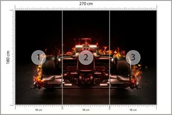 Fototapeta Płonący Bolid F1 - obrazek 3