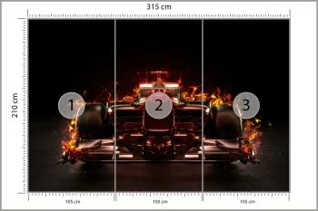 Fototapeta Płonący Bolid F1 - obrazek 3