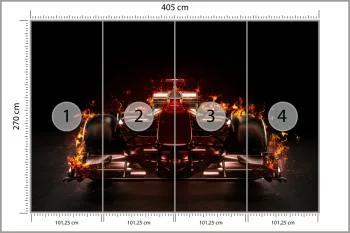 Fototapeta Płonący Bolid F1 - obrazek 3