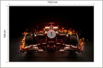 Fototapeta Płonący Bolid F1 - obrazek 3