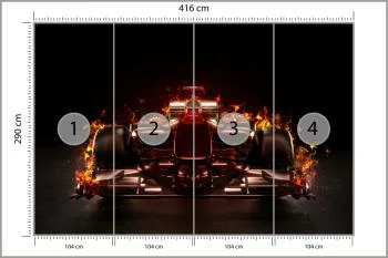 Fototapeta Płonący Bolid F1 - obrazek 3
