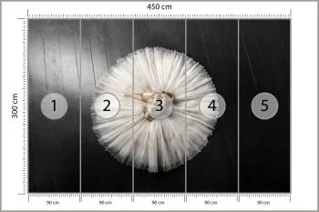 Fototapeta Buty Do Baletu Na Białej Tutu - obrazek 3