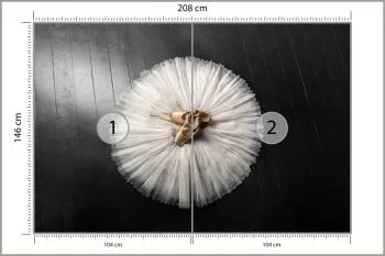 Fototapeta Buty Do Baletu Na Białej Tutu - obrazek 3