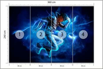 Fototapeta Tancerz Podczas Występu Z Efektami Specjalnymi - obrazek 3