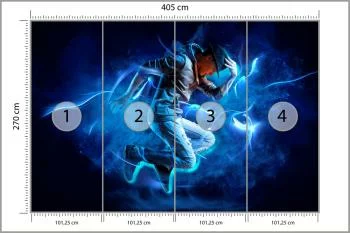 Fototapeta Tancerz Podczas Występu Z Efektami Specjalnymi - obrazek 3