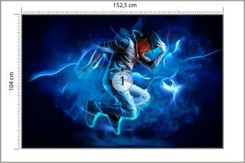 Fototapeta Tancerz Podczas Występu Z Efektami Specjalnymi - obrazek 3