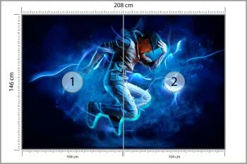 Fototapeta Tancerz Podczas Występu Z Efektami Specjalnymi - obrazek 3