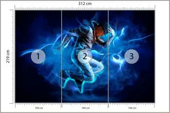 Fototapeta Tancerz Podczas Występu Z Efektami Specjalnymi - obrazek 3