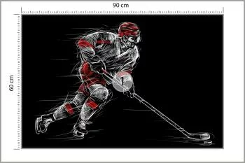 Fototapeta Rysowany Hokeista - obrazek 3