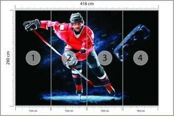 Fototapeta Trenujący Hokeista - obrazek 3