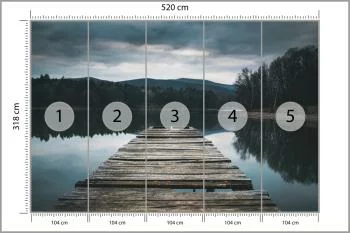 Fototapeta Drewniany Pomost Nad Jeziorem - obrazek 3