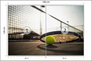 Fototapeta Piłka Tenisowa Z Rakietą - obrazek 3