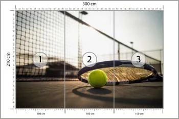Fototapeta Piłka Tenisowa Z Rakietą - obrazek 3