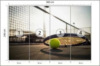 Fototapeta Piłka Tenisowa Z Rakietą - obrazek 3