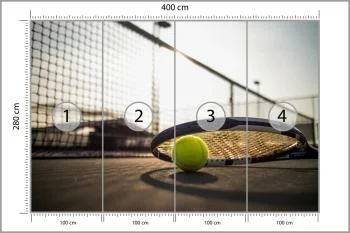 Fototapeta Piłka Tenisowa Z Rakietą - obrazek 3