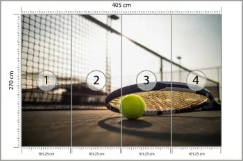 Fototapeta Piłka Tenisowa Z Rakietą - obrazek 3