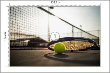 Fototapeta Piłka Tenisowa Z Rakietą - obrazek 3