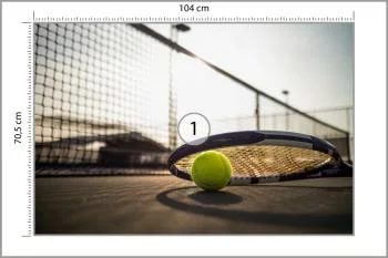 Fototapeta Piłka Tenisowa Z Rakietą - obrazek 3
