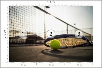 Fototapeta Piłka Tenisowa Z Rakietą - obrazek 3