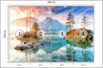 Fototapeta Jezioro Hintersee W Bawarii W Niemczech - obrazek 3