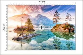 Fototapeta Jezioro Hintersee W Bawarii W Niemczech - obrazek 3