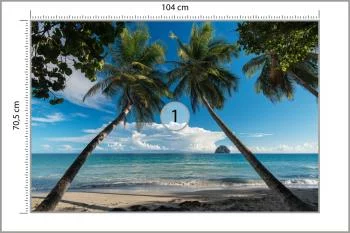 Fototapeta Plaża Ocean Palmy - obrazek 3