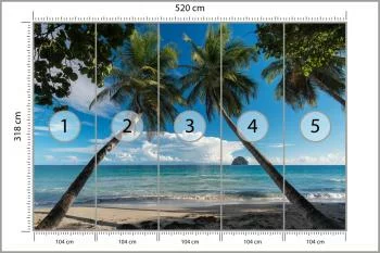 Fototapeta Plaża Ocean Palmy - obrazek 3