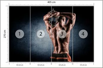 Fototapeta Umięśniony Mężczyzna Z Hantlem - obrazek 3