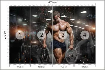 Fototapeta Umięśniony Mężczyzna Na Siłowni - obrazek 3
