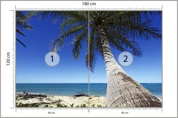 Fototapeta Plaża Ocean Palmy - obrazek 3