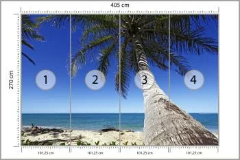 Fototapeta Plaża Ocean Palmy - obrazek 3