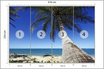 Fototapeta Plaża Ocean Palmy - obrazek 3