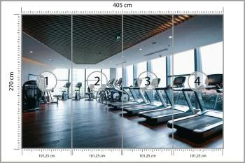 Fototapeta Wnętrze Nowoczesnej Siłowni 3D - obrazek 3