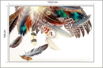 Fototapeta Piórka W Stylu Boho - obrazek 3