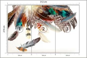 Fototapeta Piórka W Stylu Boho - obrazek 3