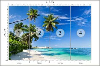 Fototapeta Plaża Ocean Palmy - obrazek 3