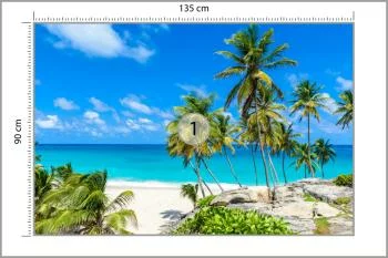 Fototapeta Plaża Ocean Palmy - obrazek 3