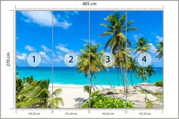 Fototapeta Plaża Ocean Palmy - obrazek 3