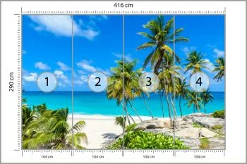 Fototapeta Plaża Ocean Palmy - obrazek 3