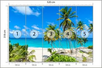 Fototapeta Plaża Ocean Palmy - obrazek 3