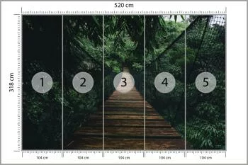 Fototapeta Wiszący Most W Lesie - obrazek 3