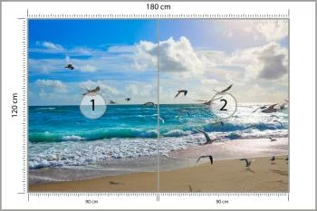 Fototapeta Plaża Morze Fale - obrazek 3