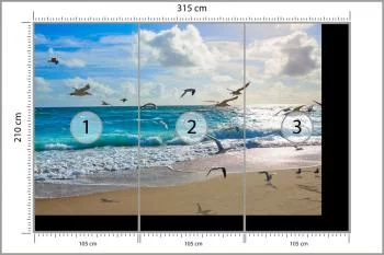 Fototapeta Plaża Morze Fale - obrazek 3