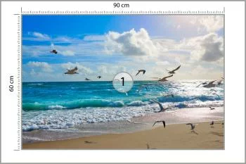 Fototapeta Plaża Morze Fale - obrazek 3