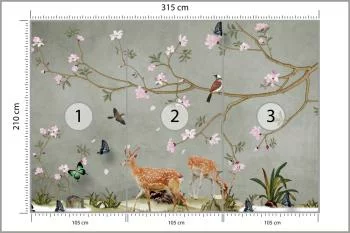 Fototapeta Jeleń Pośród Roślin - obrazek 3